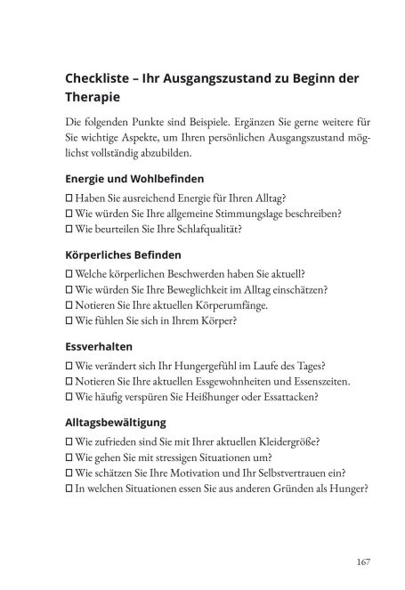 Beispieltext 1 Beispielseite aus dem Ratgeber Abnehmspritzen – Checkliste zur Therapievorbereitung